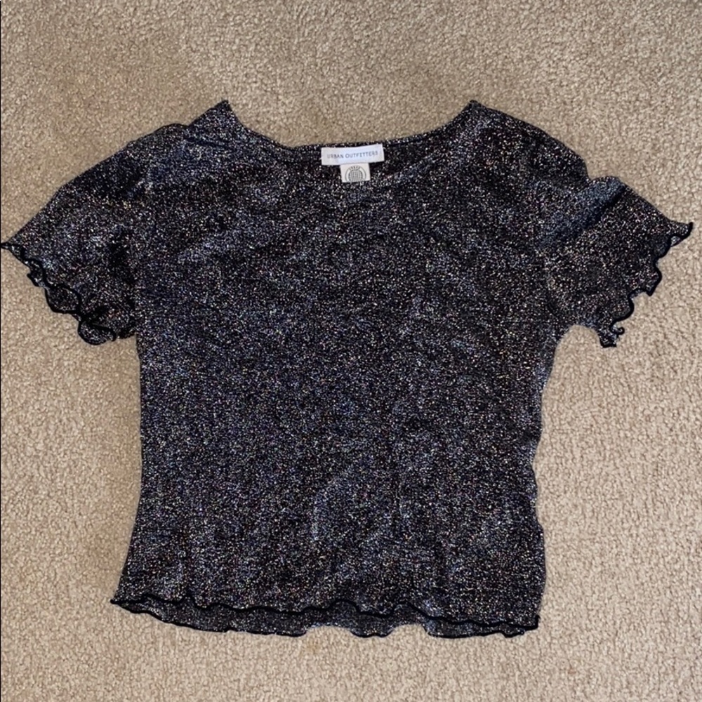 sparkly black top